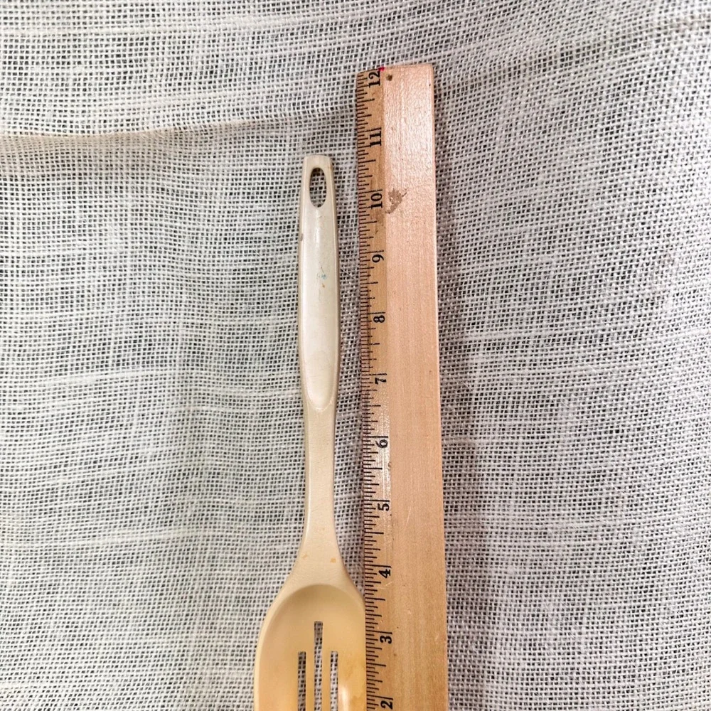 Vintage Foley Slotted Spoon Cream‎ Nylon USA Kitchen Utensil 11